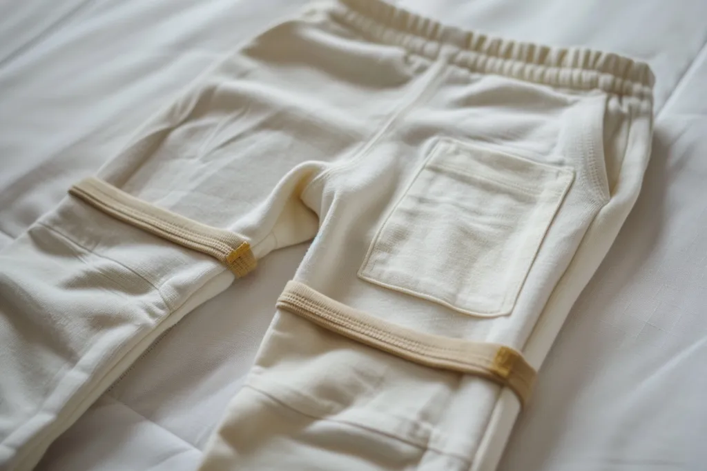 Long johns made of white cotton