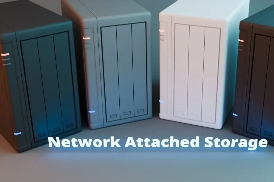 Network Attached Storage-Laufwerk namens NAS-Konzeptbild