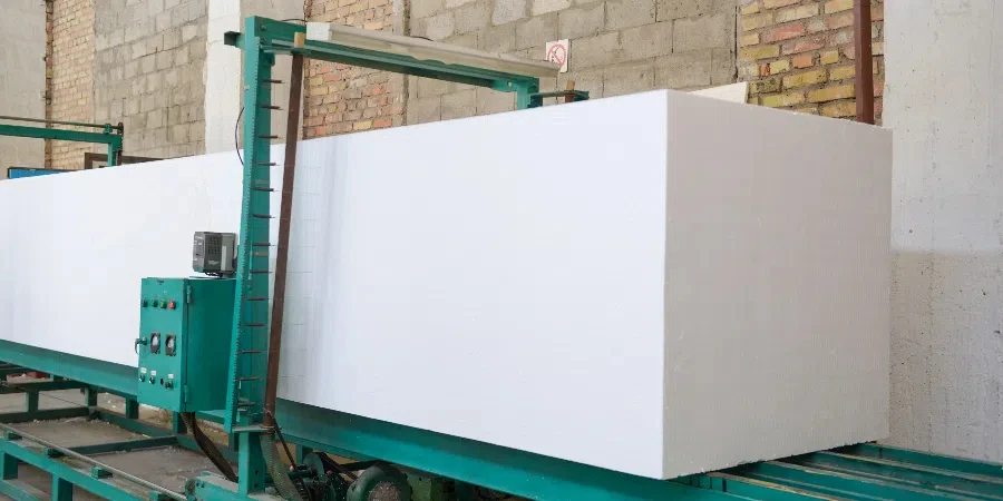 Plant for the production of sandwich panels from styrofoam