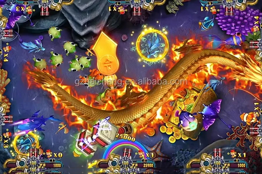 Mainkan Game Arkade Di Dalam Ruangan Permainan Memancing Meja 10 Pemain Perangkat Lunak Permainan Ikan Bersih