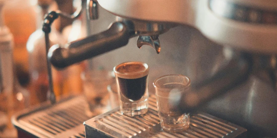 Selective Focus Photography of Espresso Machine