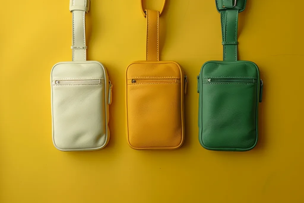 Simple solid color shoulder bag