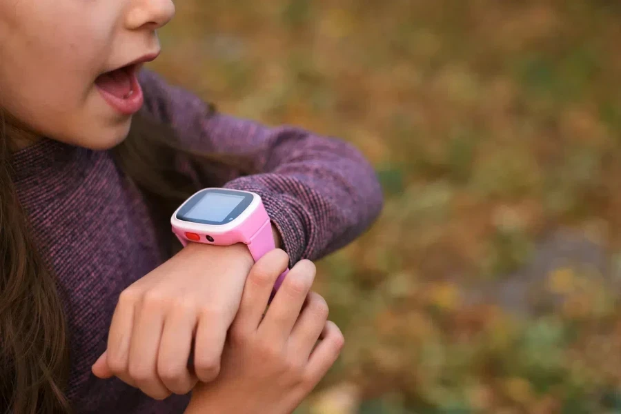 Smart watch on the child's hand