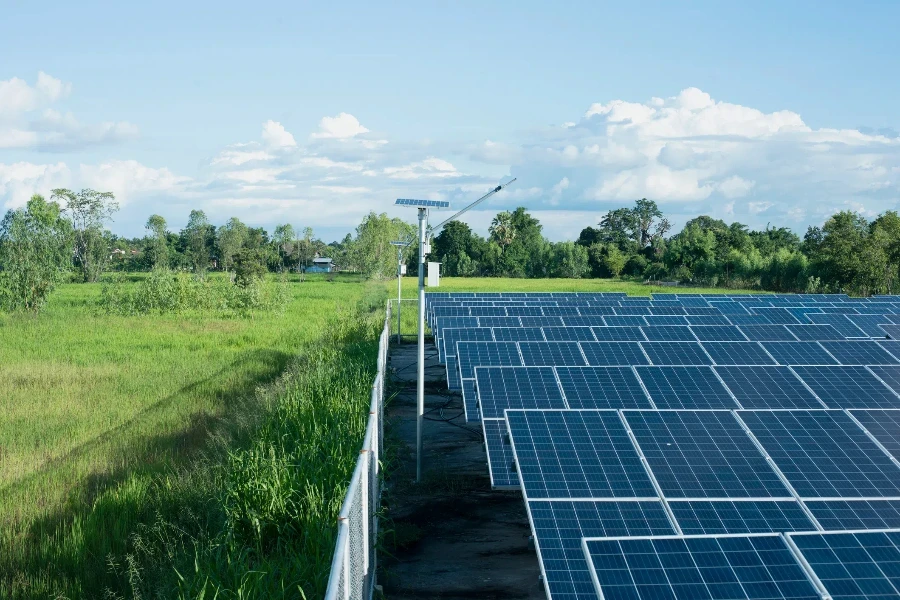 Cella del generatore di pannelli solari Fonti elettriche alternative per il mondo futuro Il concetto di risorse alternative sostenibili