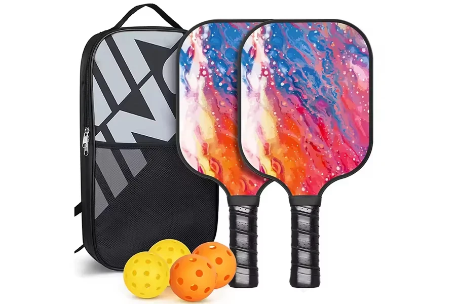 Conjunto de remo de pickleball de fibra de vidro TOPKO