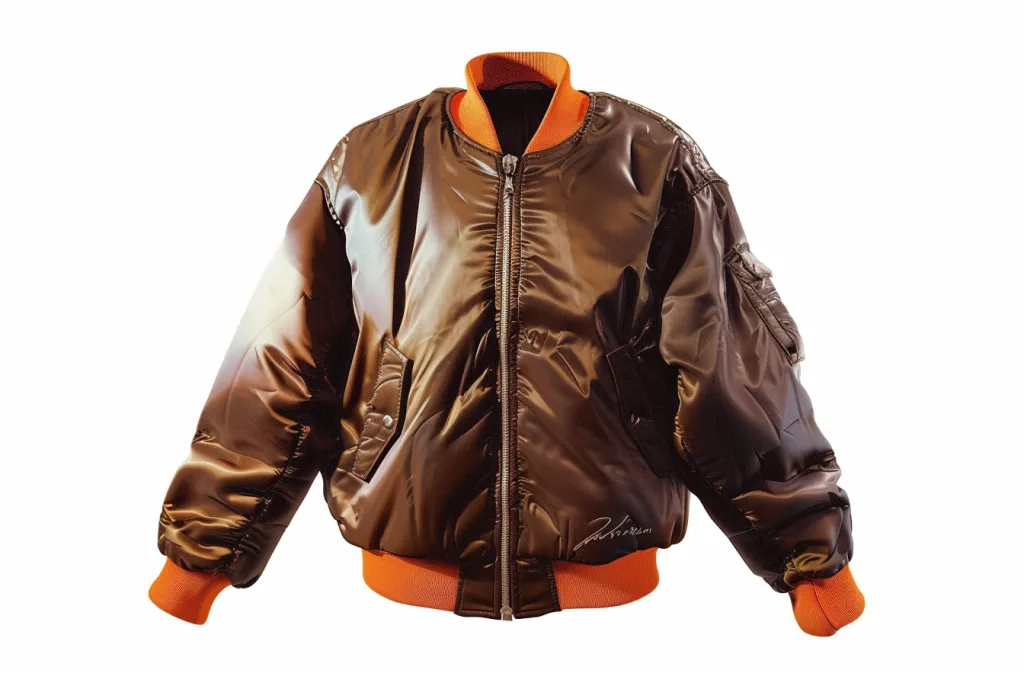 The brown bomber jacket