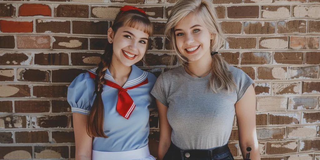 Two very cute and pretty college girls