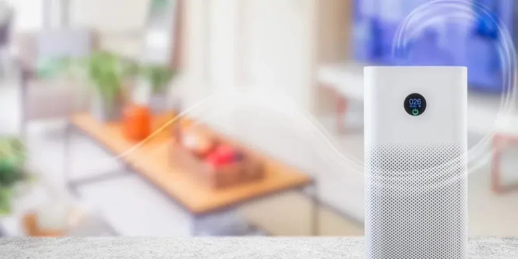 air purifier a living room