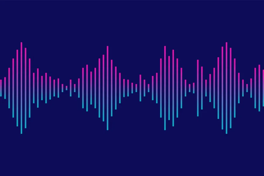 Audiozeilen-Podcast-Schallwellenelement