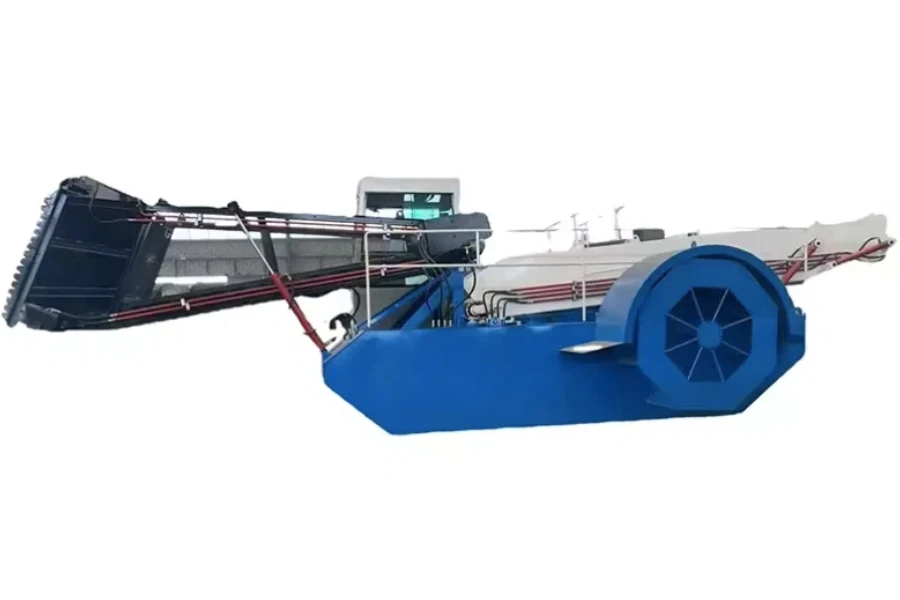 automatic function aquatic harvester and trash skimmer