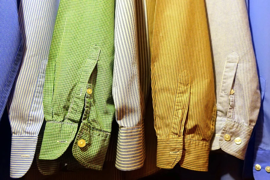 Close-up of cotton shirts