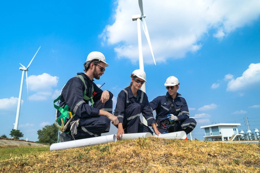 engineer working in fieldwork outdoor