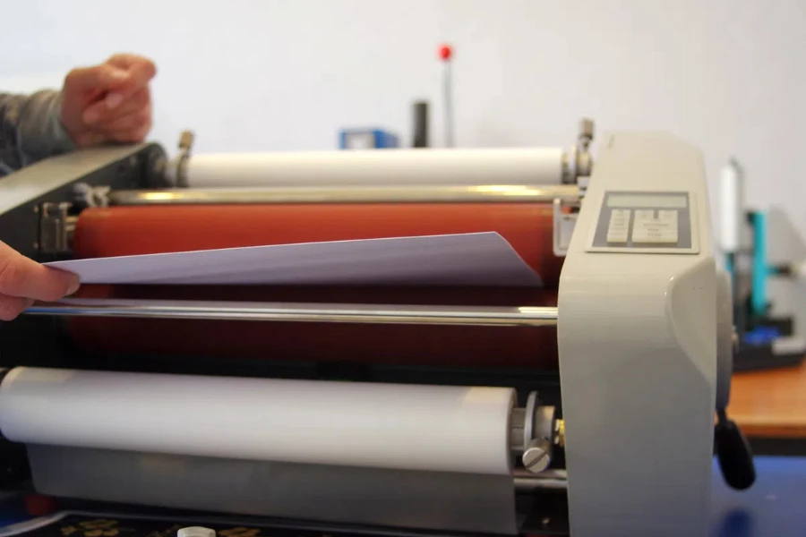 the image of a laminating machine