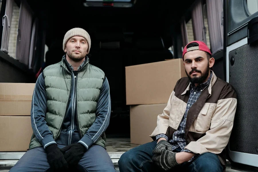 Men Sitting in a Truck