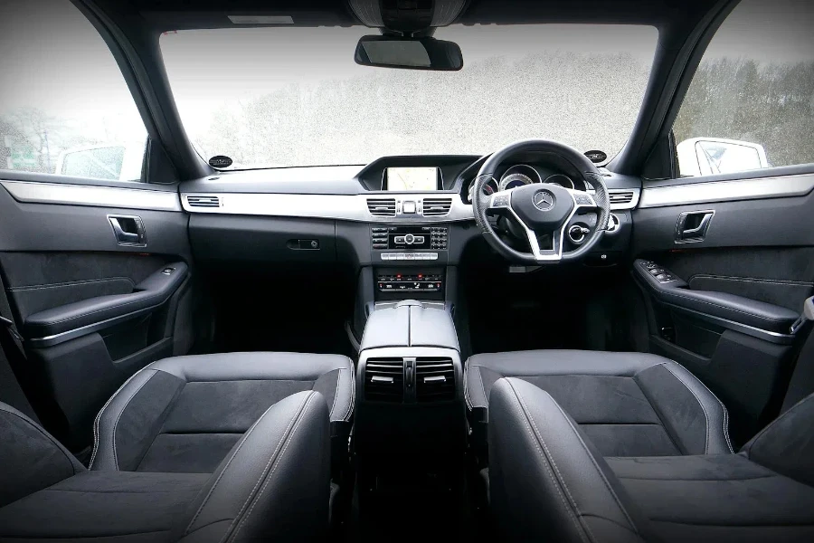 Black and Gray Vehicle Interior