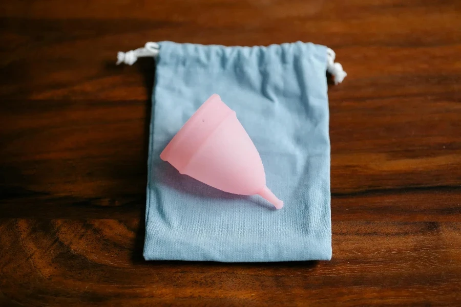 pink menstrual cup