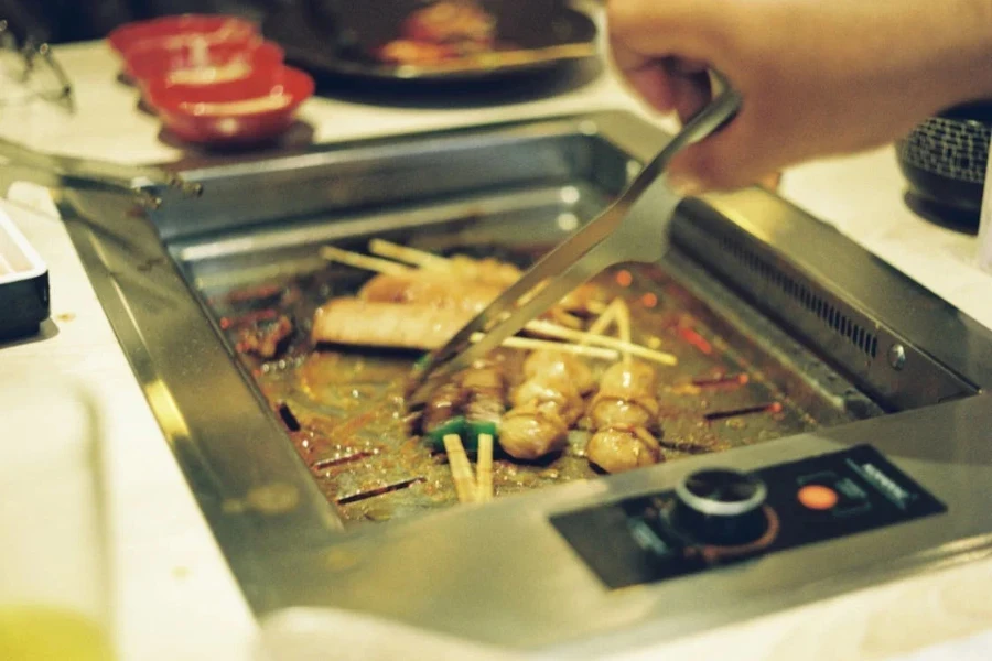 Barbecue d'intérieur électrique antiadhésif sans fumée