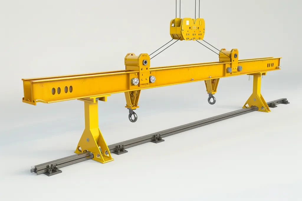 overhanging arms for lifting heavy objects on the top of cranes