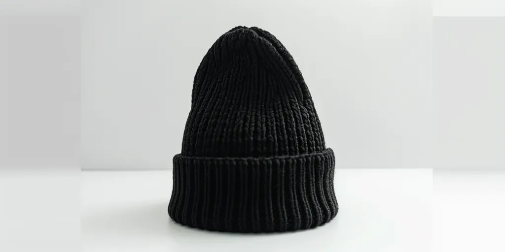 ribbed style in black colour on white background