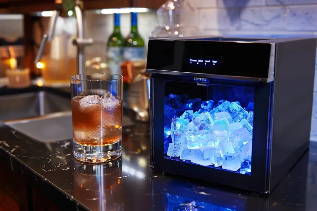 small ice maker with LED display