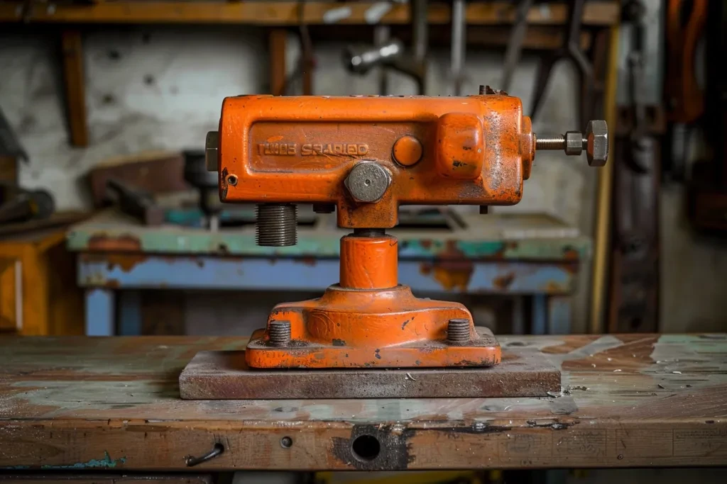 the orange bench vise