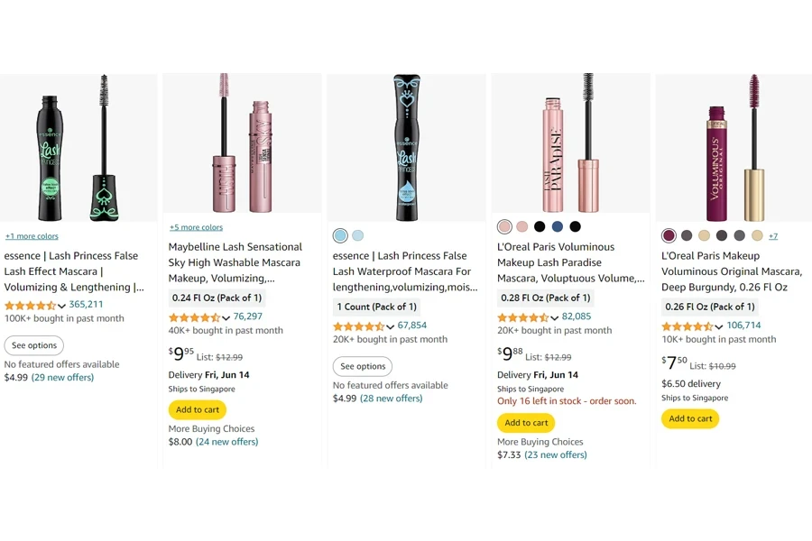 top-selling mascaras