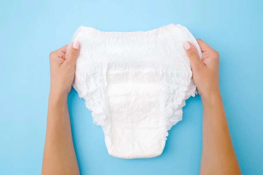 white adult diaper