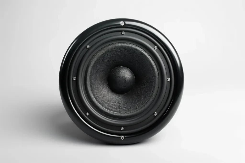 Siyah renkli bir subwoofer