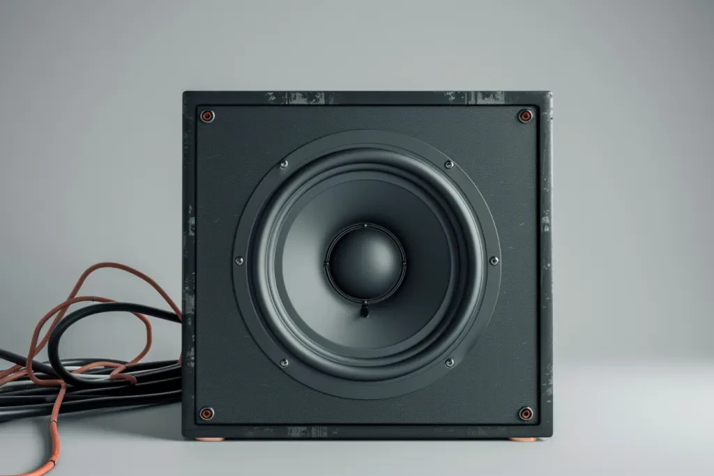 A subwoofer with the driver and speaker