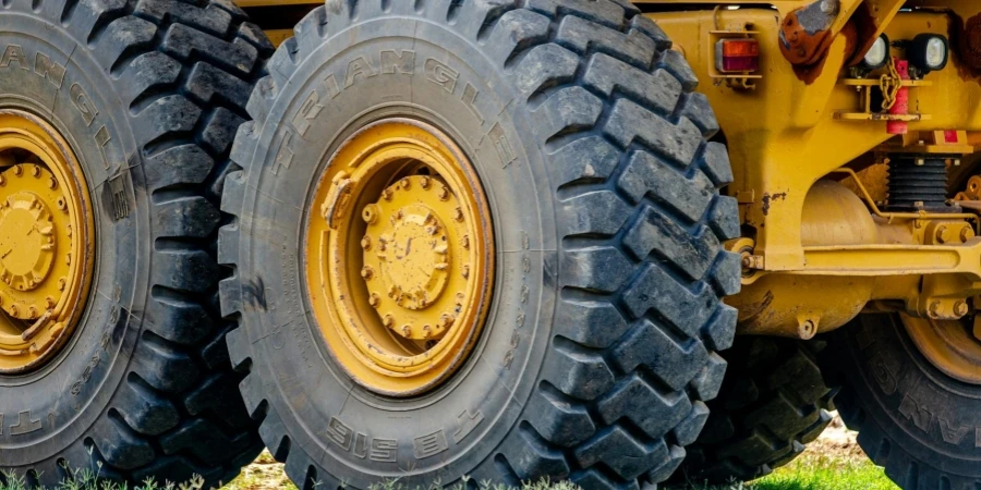 Close-up Photo of a Truck's Tire