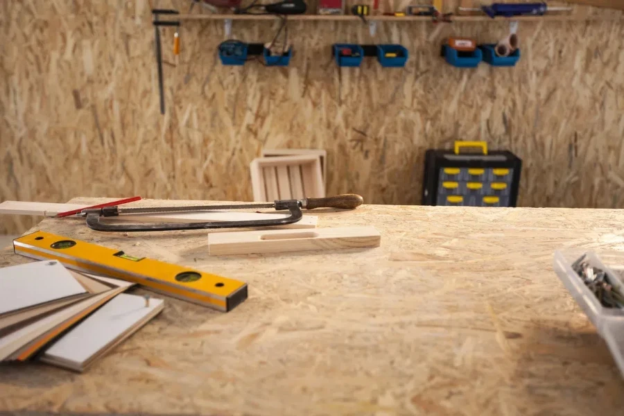 Construction equipment in workshop