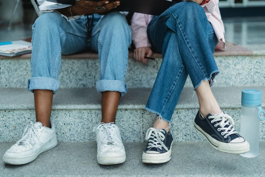 Students Studying on the Stairs