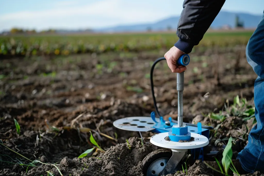 a small electric post hole auger