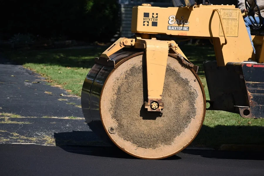 pave, roller, road