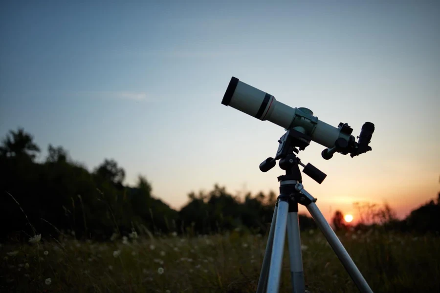 El telescopio para exteriores