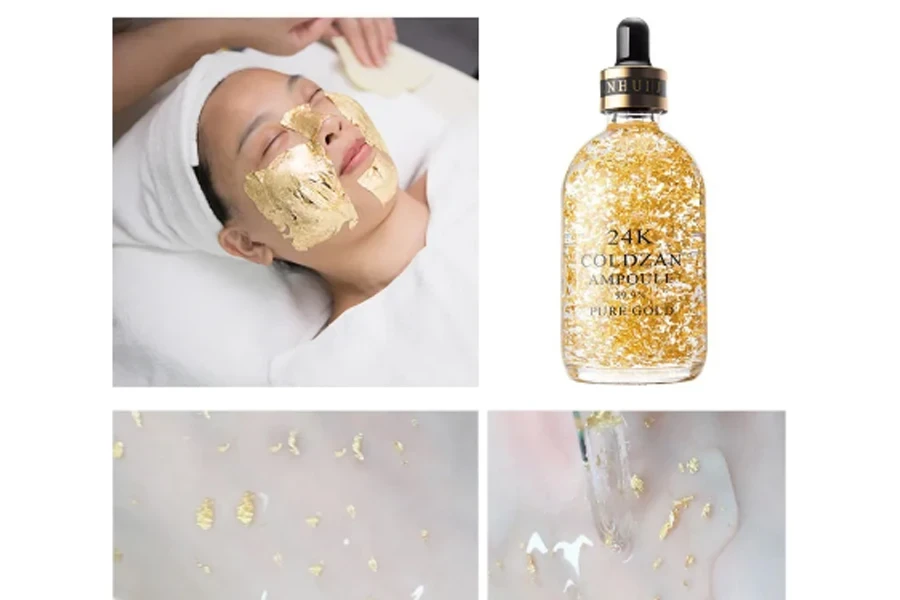 24K Gold Foil Leaf Facial Mask Sheets