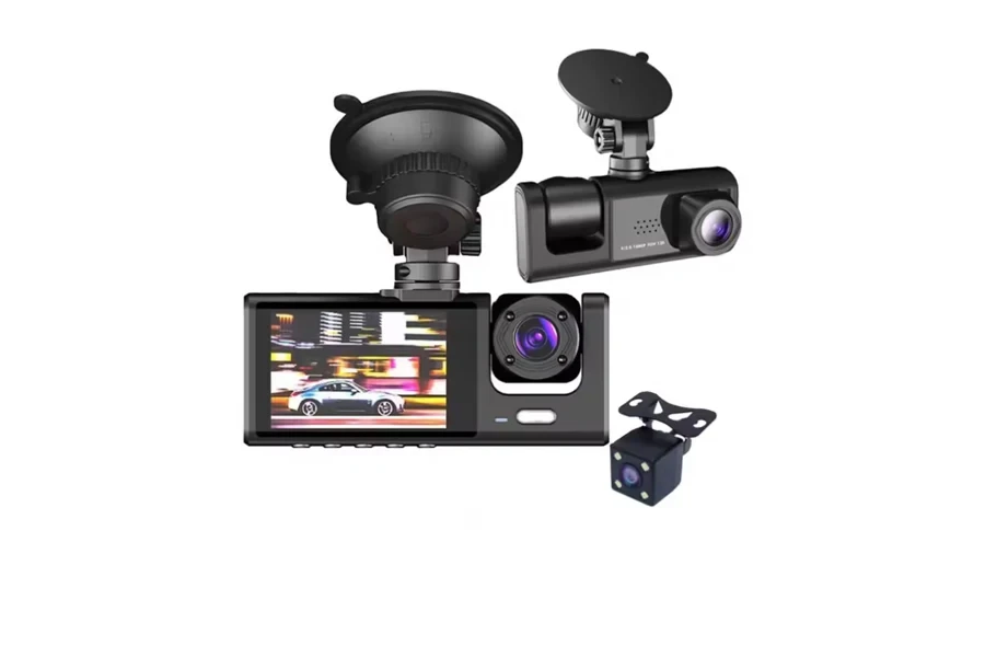 Dash Cam WiFi a 3 canali per auto Stream Black Box Videoregistratore 1080P Telecamera posteriore per veicoli DVR per auto Accessori auto