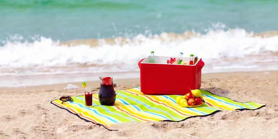 Picknicken op het strand