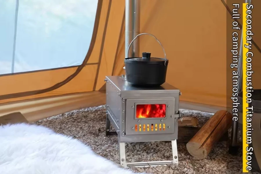 Ultralight Titanium Wood Stove Camping Firewood Hema Jiko