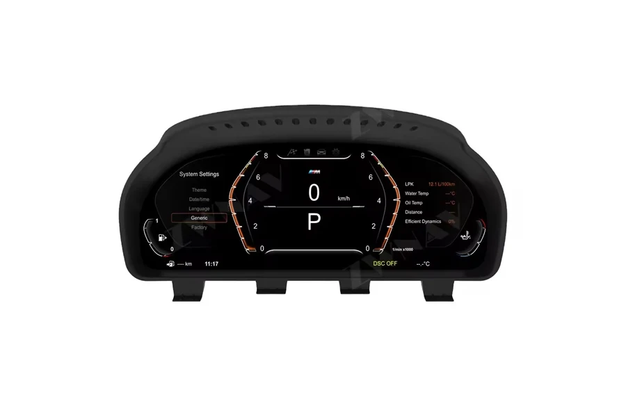 ZWNAV 12.3 LCD Dashboard Player Digital Cluster Panel Instrumen Speedometer Multifungsi untuk BMW X1 X3 X4 X5 X6 567 Series