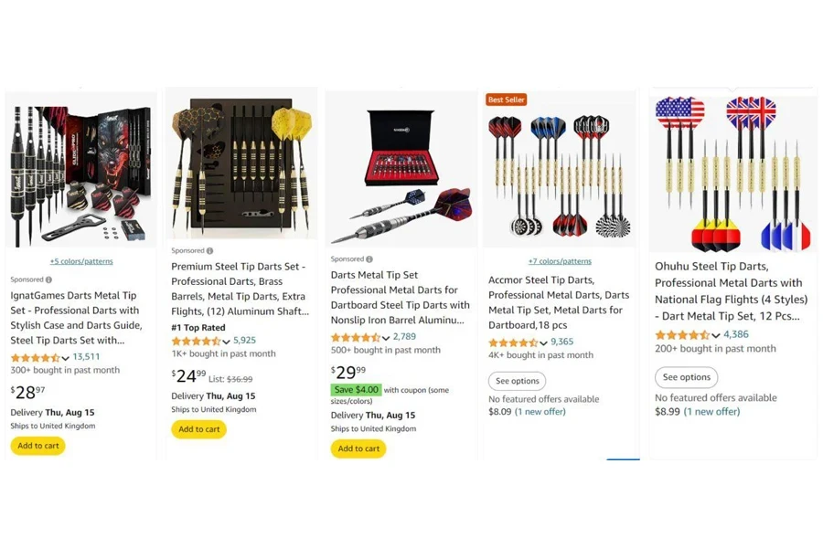 top-selling darts