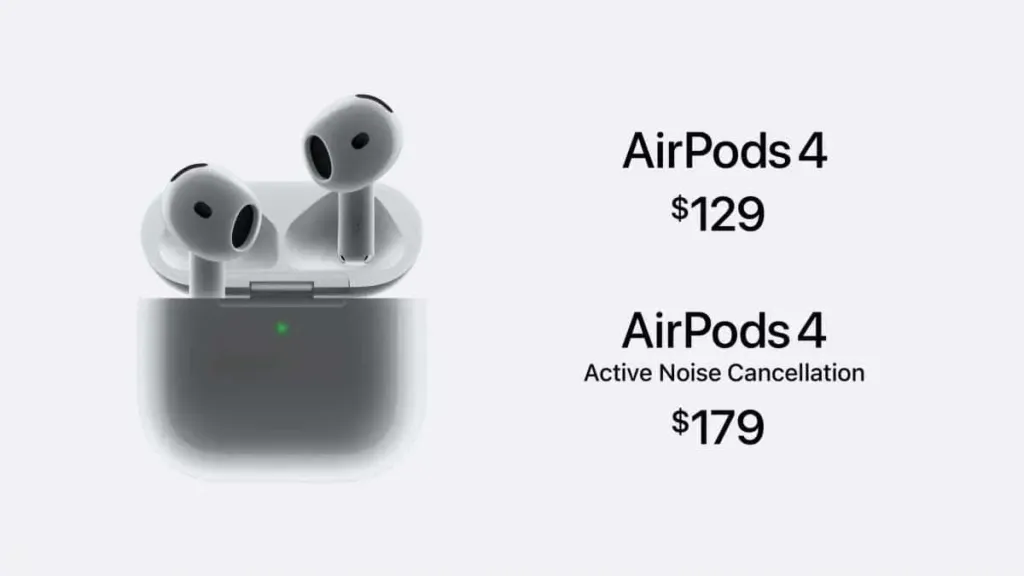 Prix ​​des Apple AirPods 4