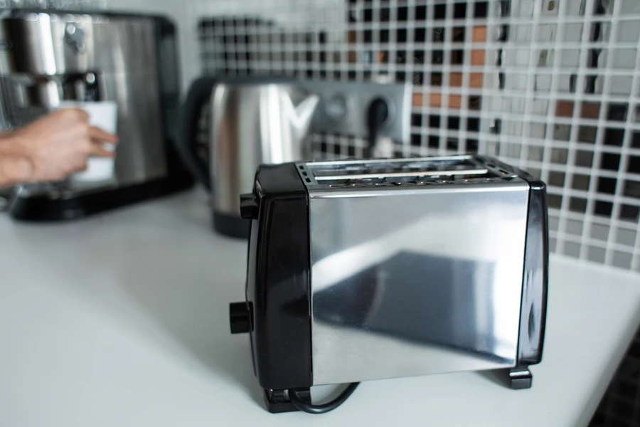 Toast per la colazione. Pane tostato da vicino