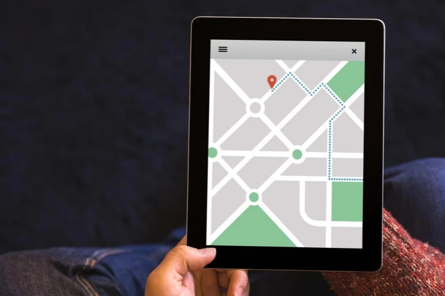 Applicazione di navigazione con mappa GPS