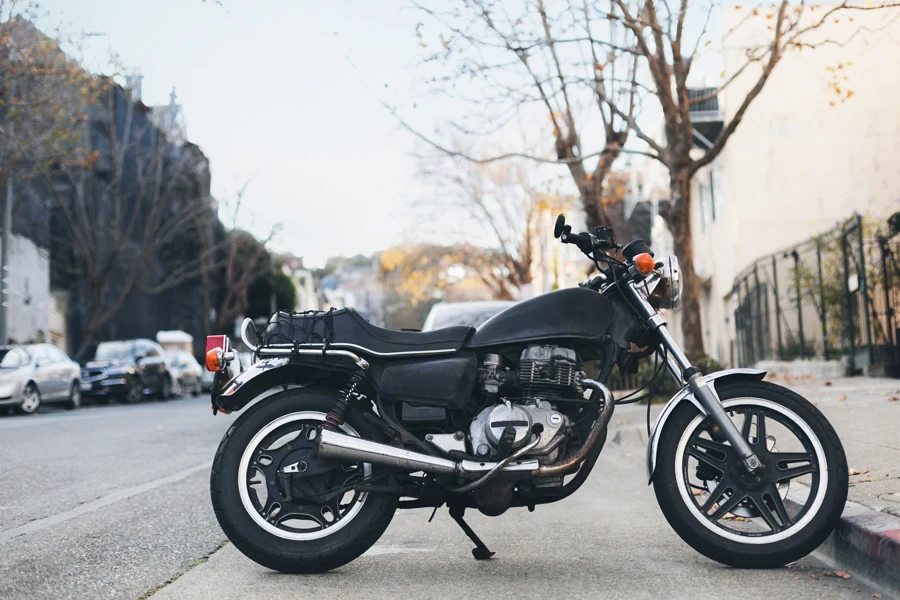 Motocicleta estacionada