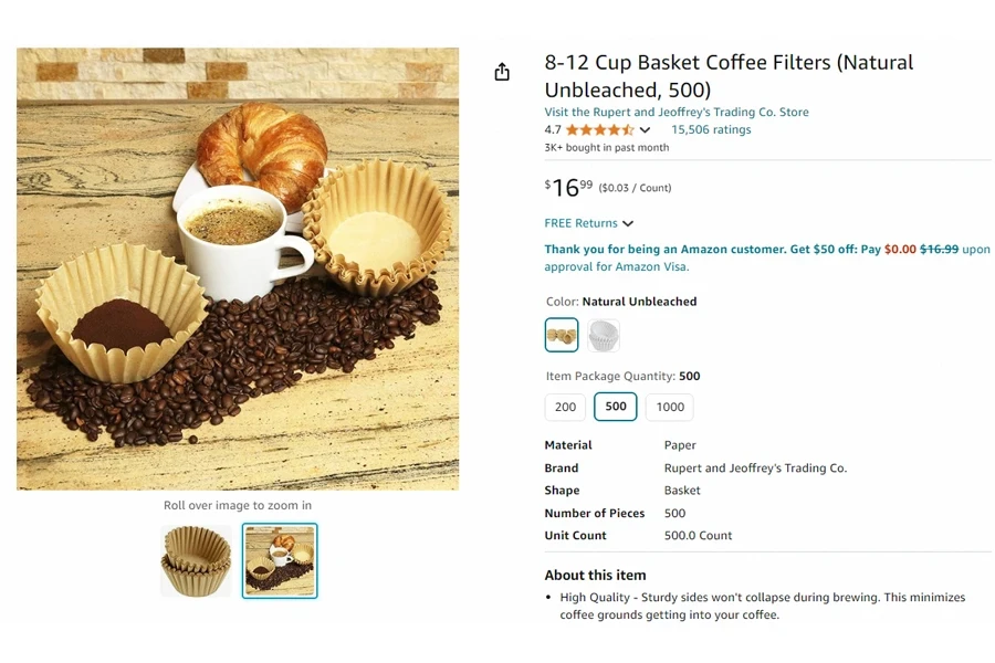 Rupert & Jeoffrey's Basket Coffee Filters