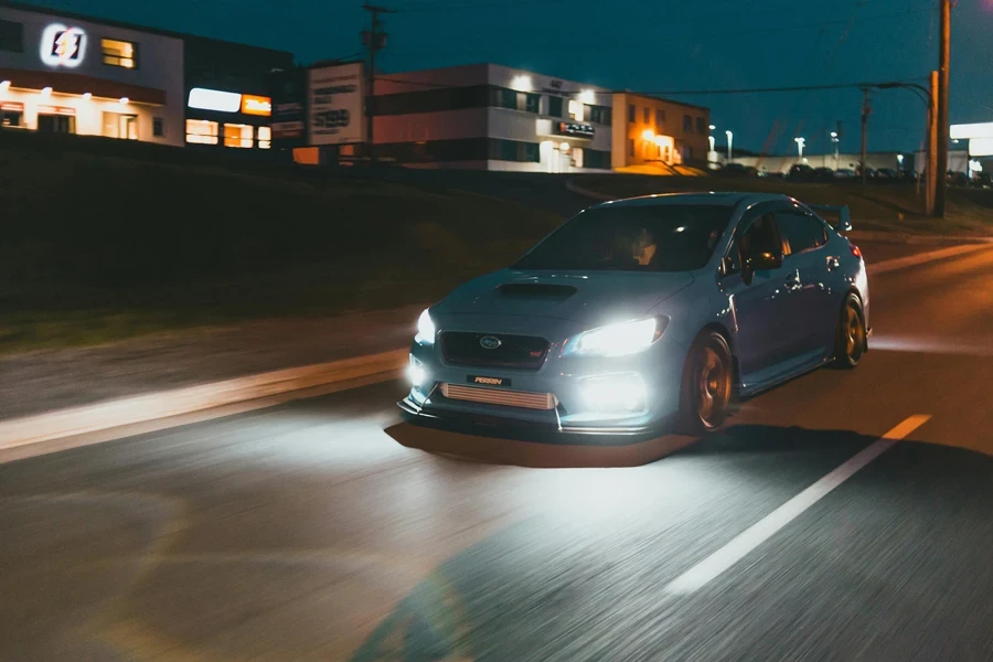 Subaru Car on Highway