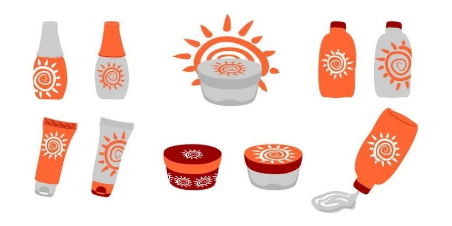 Sun care cream illustration