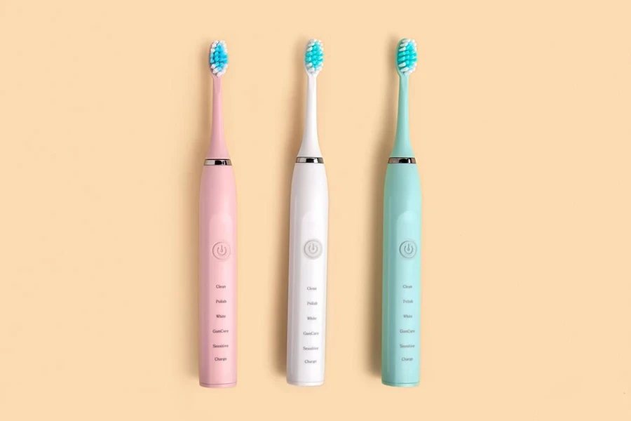 Three Electric Toothbrushes