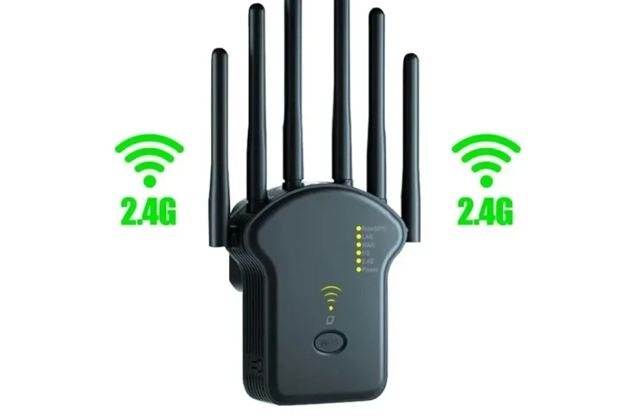 Repeater WiFi Dual-Band U13 1200Mbps dengan 6 Antena